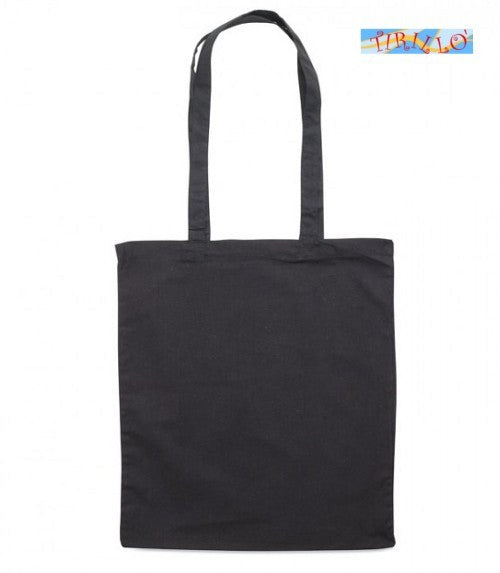 TESSILI DA DECORARE - 2 borse shopper di cotone 38x42 cm - Nero