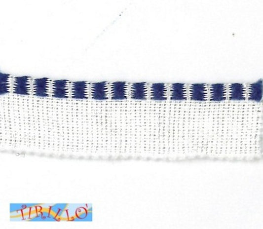 CARTONAGGIO LEGATORIA - Capitello bianco e blu - 5 metri