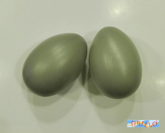 PASQUA - 5 uova di plastica colorate 6 cm - Argento satinato
