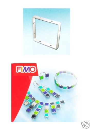 FIMO CERNIT -confezione da 4 elementi quadrati -2,5 cm