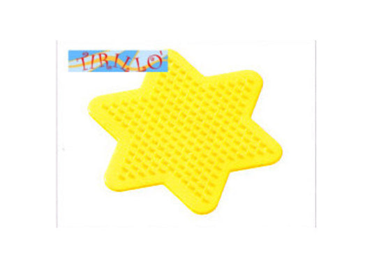DECORAZIONE - Base per perline da fondere - stella - 10 cm - 2 pezzi