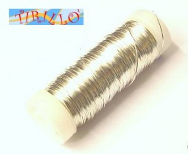 BIGIOTTERIA PERLINE - filo di rame mm 0,5 - col.argento