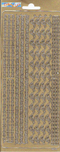 SCRAPBOOKING - 2 fogli adesivi- cornici oro