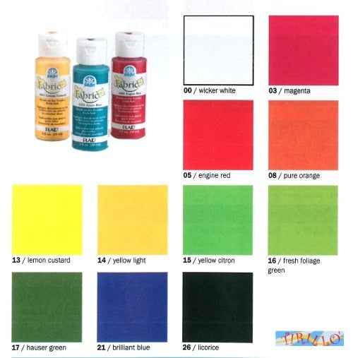 PITTURA SU STOFFA - Colore per stoffa con fissaggio - Giallo chiaro n. 14
