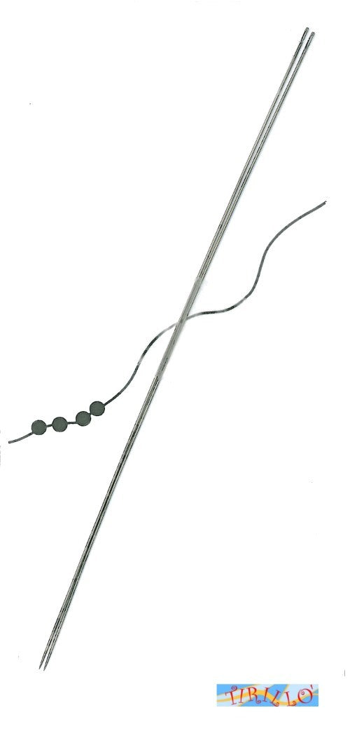 BIGIOTTERIA PERLINE - 2 aghi infila perle specifici - 0,5 mm