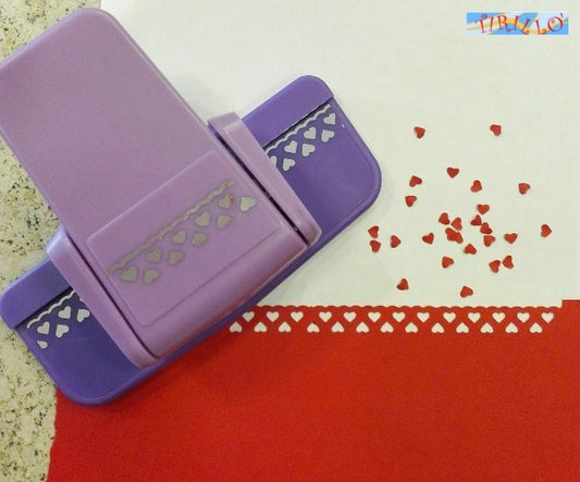 SCRAPBOOKING - PERFORATORE PUNZONATORE PUNCHER - Bordo cuoricini 45x14 mm