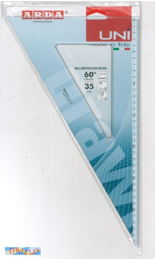 DISEGNO TECNICO CARTOLERIA - Squadra millimetrata antiriflesso - 60° 35 cm