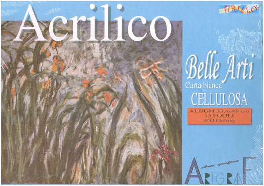 PITTURA AD ACRILICO - Album disegno pittura carta di cellulosa 400g/mq - 33x48cm