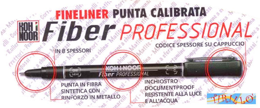 GRAFICA MANGA DISEGNO 2 pennarelli marker Koh-I-Noor Fiber Professional nero 0,3