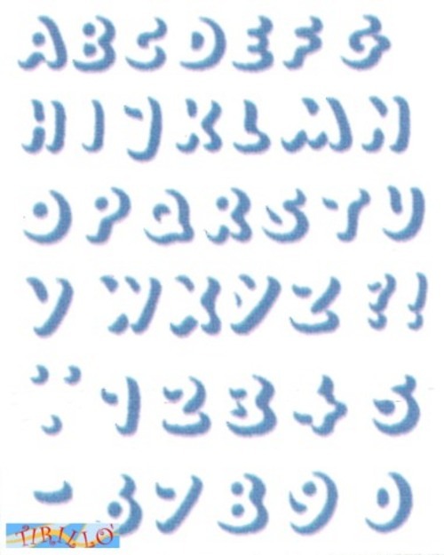 STENCIL - Mascherina stencil in plastica 21x29,7 cm - Lettere e numeri
