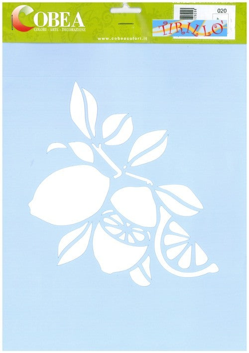 STENCIL - mascherina in plastica - limoni