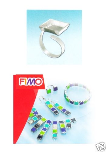 FIMO CERNIT BIGIOTTERIA -1 base anello color argento