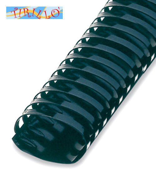 CARTOLERIA - 10 dorsi plastici ad anelli per rilegatrice - 45 mm ovale