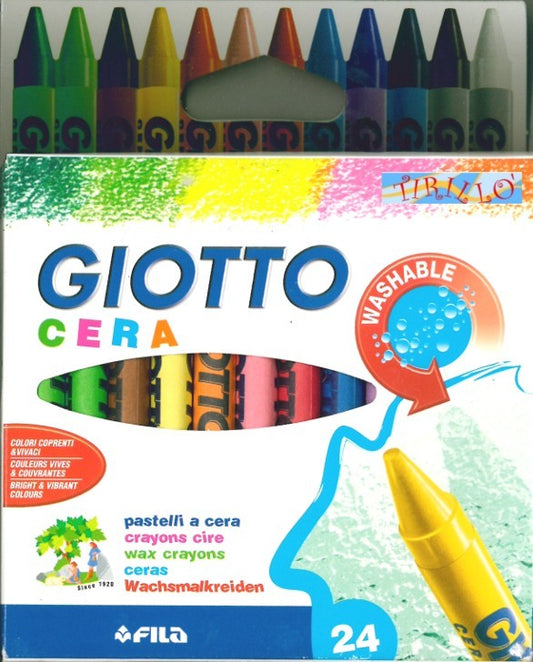 DISEGNO - Pastelli matite a cera Giotto - scatola da 24