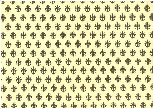 2 fogli carta découpage/cartonaggio legatoria 50x70 cm - Giglio marrone grande