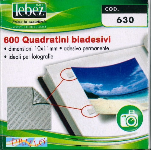 CARTOLERIA SCRAPBOOKING- 1200 quadratini biadesivi per foto / 1200 photo corners
