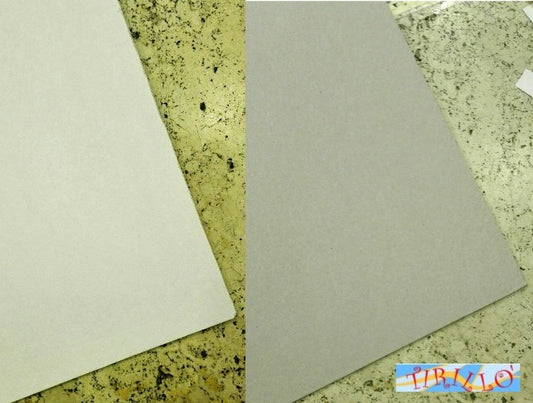 CARTONAGGIO LEGATORIA - 4 pezzi di cartone pesto passepartout bicolore 50x70 cm