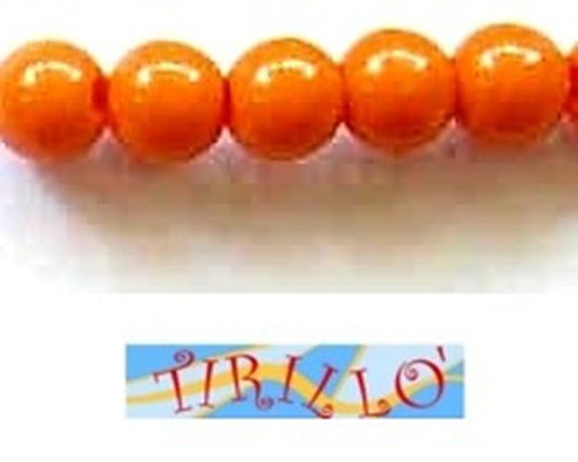 BIGIOTTERIA PERLINE - 40 palline perle di plastica 14 mm - Arancio