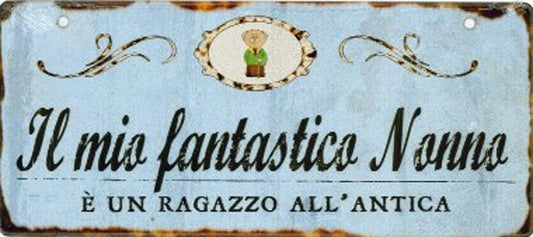 GADGETS - Targa decorativa in alluminio - Il mio fantastico nonno