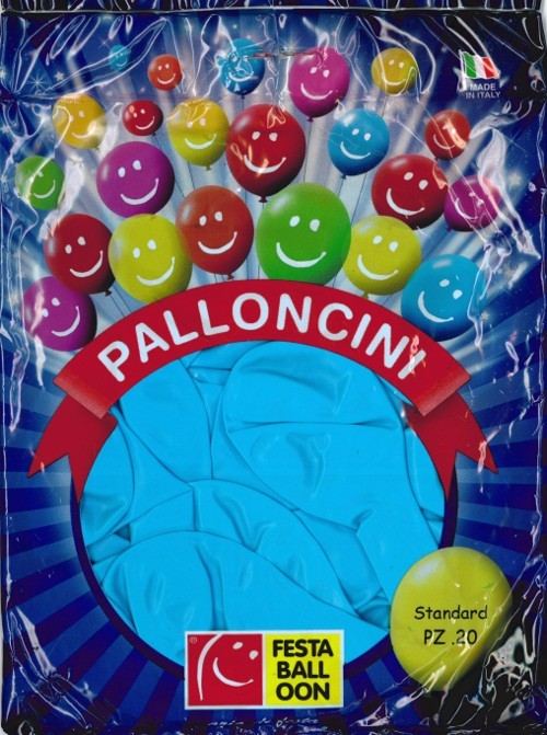 GIOCATTOLI CLOWN GIOCOLERIA - 20 palloncini da gonfiare - Azzurro