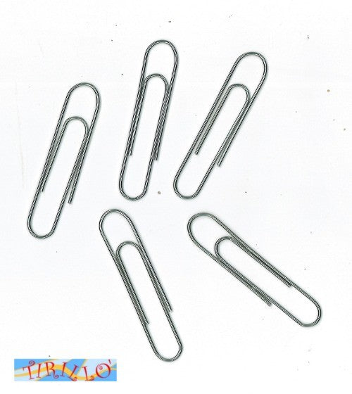 CARTOLERIA - 200 graffette fermagli staples giganti 6 cm - col. acciaio