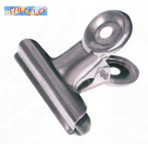 CARTOLERIA UFFICIO - 5 molle clip fermacarte in metallo 50 mm