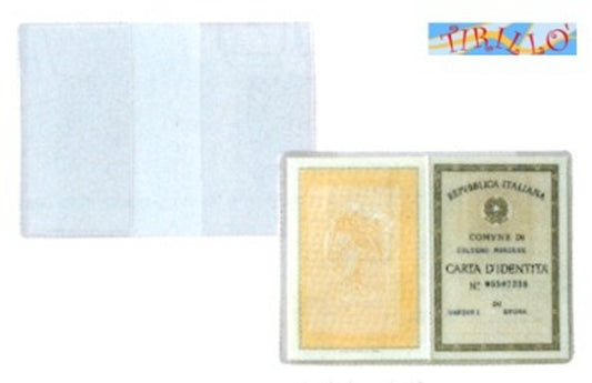 CARTOLERIA UFFICIO - 10 buste pvc trasparente per carta di identità - 15,5x11 cm