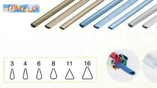 CARTOLERIA UFFICIO - 20 listelli stecche dorsi in pvc per rilegare - 3 mm