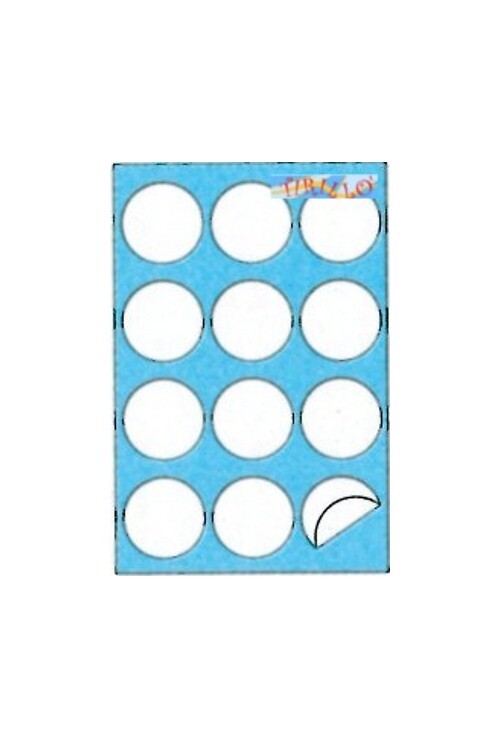 CARTOLERIA UFFICIO - Pacco 100 fogli etichette autoadesive rotonde bianche 6 cm