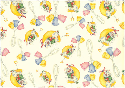 2 fogli carta découpage/cartonaggio legatoria 50x70 cm - Pierrot