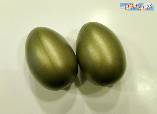 PASQUA - 10 uova di plastica colorate 6 cm - Oro satinato