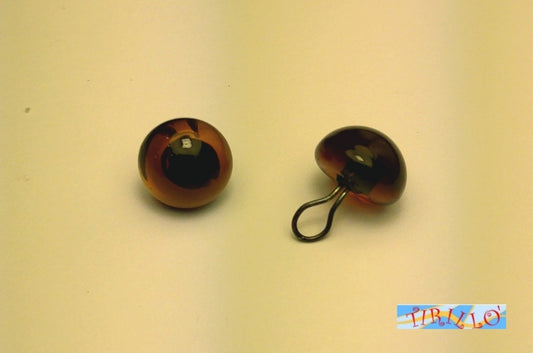 PUPAZZI - 2 occhi di vetro per animali - marrone - 20 mm
