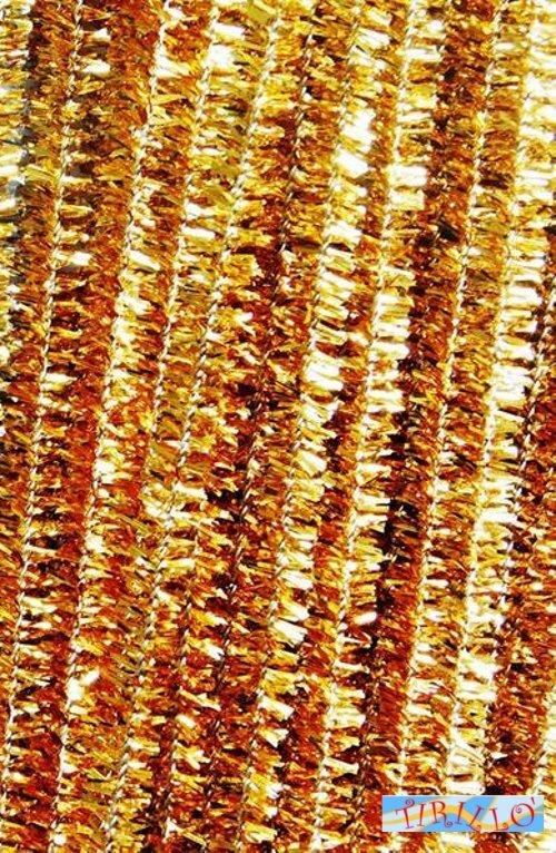 DECORAZIONE NATALE - 20 scovolini lamè 50 cm - Oro