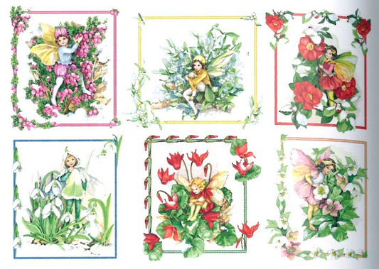 DECORAZIONE - 2 fogli carta di riso per découpage 50x35 cm - Fatine