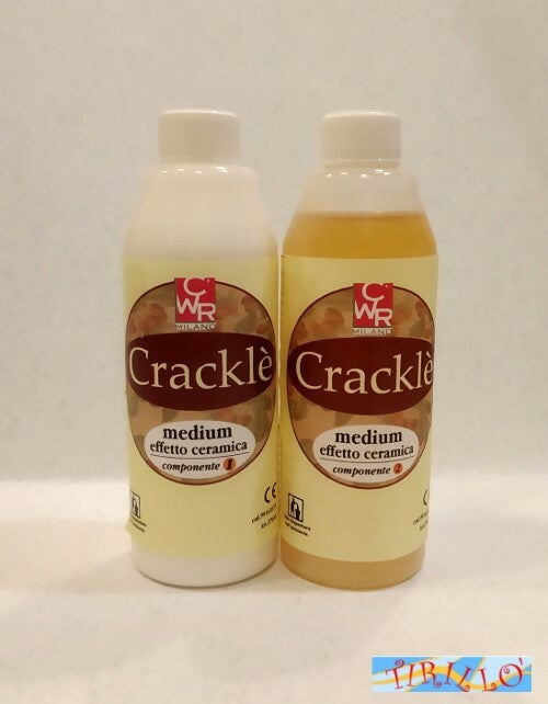 DECOUPAGE DECORAZIONE - Vernice medium screpolante craquelé bicomponente 110 ml