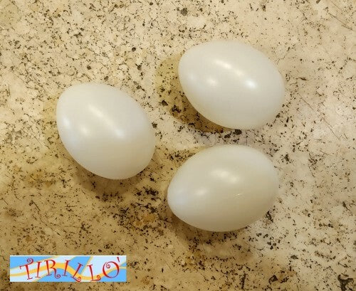 PASQUA DECORAZIONE - 25 uova bianche in plastica da decorare - 6 cm