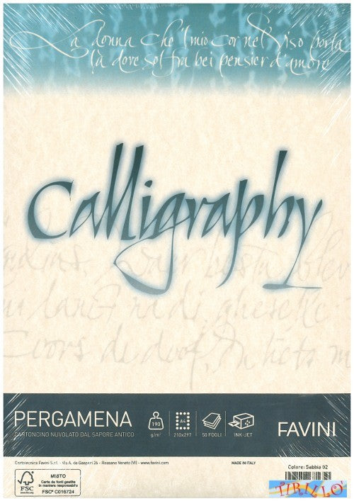 PARTECIPAZIONI - 50 fogli di carta pergamena sabbia 90 g - 21x29,7 cm
