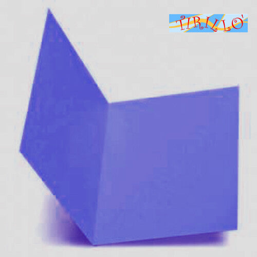 CARTOLERIA - 10 cartelline semplici in cartoncino senza alette 25x34 cm - Blu