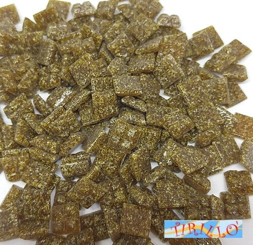 MOSAICO -Tessere mosaico pasta vetro 1x1 cm - 200g/300 pz - Marrone bruno
