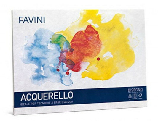 PITTURA AD ACQUERELLO - Album acquerello Favini 10 fogli 25x35 cm - 340 g