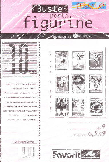 CARTOLERIA UFFICIO - 20 buste trasparenti porta figurine - 21x29,7 cm