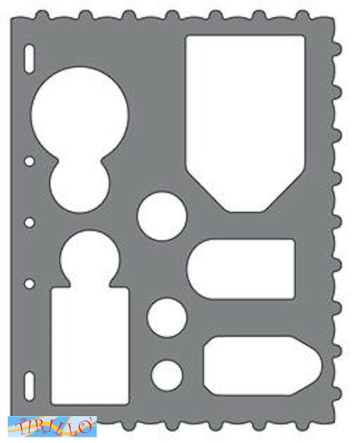 CARTOLERIA SCRAPBOOKING - Mascherina Fiskars Shape Template - Tags cartellini
