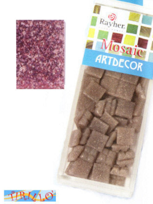 MOSAICO -1 conf. tessere vetro 1x1cm- 310 pezzi -mora