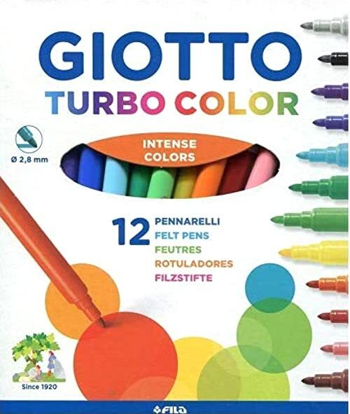 CARTOLERIA - 12 pennarelli Giotto Turbo Color - punta fine