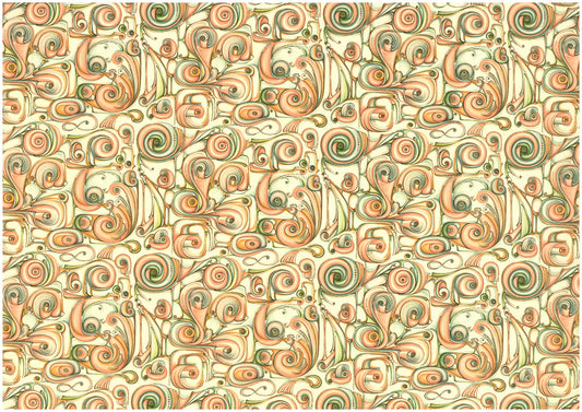 2 fogli carta legatoria cartonaggio 50x70 cm- Decò pavoni