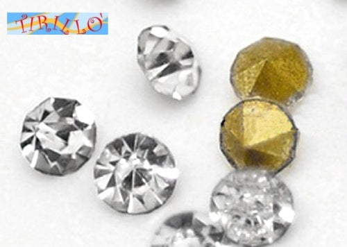 300 strass Preciosa base a diamante SS0  1 mm - Crystal