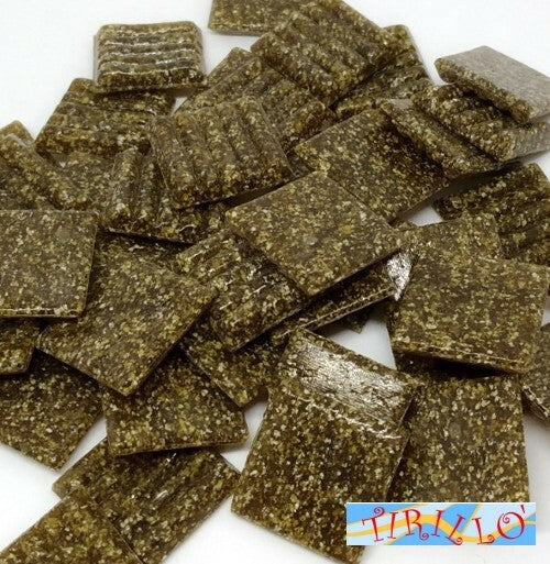 MOSAICO -Tessere mosaico in pasta vetro 2x2 cm - 1 kg/320 pezzi - Bruno marrone