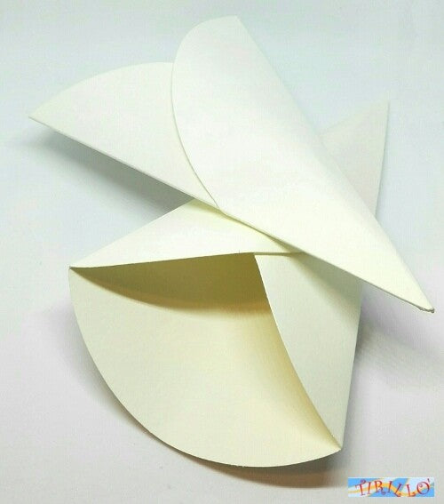 MATRIMONIO DECORAZIONI- 10 coni porta riso matrimonio 18,5 cm-Cartoncino avorio
