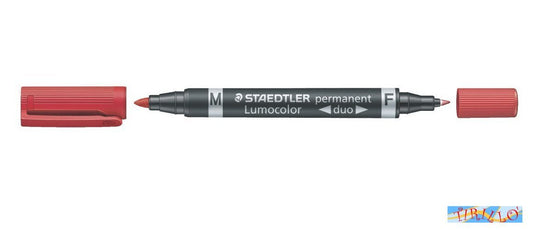 2 pennarello universale marker indelebile permanente Lumocolor doppia p. Rosso