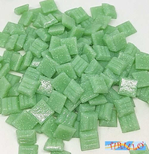 MOSAICO -Tessere mosaico pasta vetro 1x1 cm-200g/300 pz - Verde chiaro